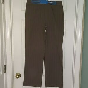 Dockers brown striped dress pants Sz 12 Ideal Fit